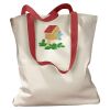 Canvas Tote with Contrasting Handles Thumbnail