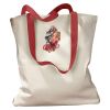 Canvas Tote with Contrasting Handles Thumbnail