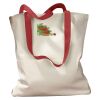 Canvas Tote with Contrasting Handles Thumbnail