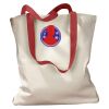 Canvas Tote with Contrasting Handles Thumbnail