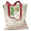 Canvas Tote with Contrasting Handles Thumbnail