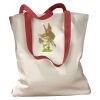 Canvas Tote with Contrasting Handles Thumbnail
