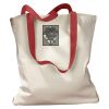 Canvas Tote with Contrasting Handles Thumbnail