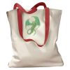 Canvas Tote with Contrasting Handles Thumbnail