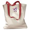 Canvas Tote with Contrasting Handles Thumbnail