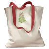 Canvas Tote with Contrasting Handles Thumbnail