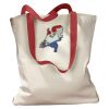 Canvas Tote with Contrasting Handles Thumbnail
