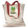 Canvas Tote with Contrasting Handles Thumbnail