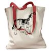 Canvas Tote with Contrasting Handles Thumbnail