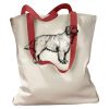 Canvas Tote with Contrasting Handles Thumbnail