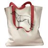 Canvas Tote with Contrasting Handles Thumbnail