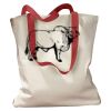 Canvas Tote with Contrasting Handles Thumbnail
