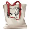 Canvas Tote with Contrasting Handles Thumbnail