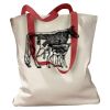 Canvas Tote with Contrasting Handles Thumbnail