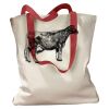 Canvas Tote with Contrasting Handles Thumbnail