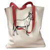 Canvas Tote with Contrasting Handles Thumbnail