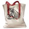 Canvas Tote with Contrasting Handles Thumbnail