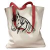 Canvas Tote with Contrasting Handles Thumbnail