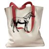 Canvas Tote with Contrasting Handles Thumbnail