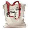 Canvas Tote with Contrasting Handles Thumbnail