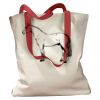Canvas Tote with Contrasting Handles Thumbnail