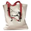 Canvas Tote with Contrasting Handles Thumbnail