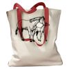 Canvas Tote with Contrasting Handles Thumbnail