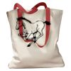 Canvas Tote with Contrasting Handles Thumbnail