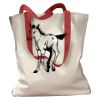 Canvas Tote with Contrasting Handles Thumbnail