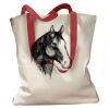 Canvas Tote with Contrasting Handles Thumbnail