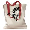 Canvas Tote with Contrasting Handles Thumbnail