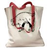 Canvas Tote with Contrasting Handles Thumbnail