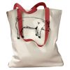 Canvas Tote with Contrasting Handles Thumbnail