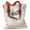 Canvas Tote with Contrasting Handles Thumbnail