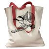 Canvas Tote with Contrasting Handles Thumbnail