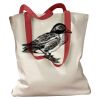 Canvas Tote with Contrasting Handles Thumbnail