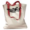 Canvas Tote with Contrasting Handles Thumbnail