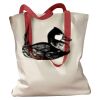 Canvas Tote with Contrasting Handles Thumbnail