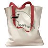 Canvas Tote with Contrasting Handles Thumbnail