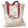 Canvas Tote with Contrasting Handles Thumbnail
