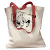 Canvas Tote with Contrasting Handles Thumbnail