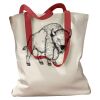 Canvas Tote with Contrasting Handles Thumbnail