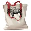 Canvas Tote with Contrasting Handles Thumbnail