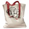 Canvas Tote with Contrasting Handles Thumbnail