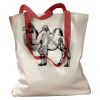 Canvas Tote with Contrasting Handles Thumbnail