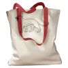Canvas Tote with Contrasting Handles Thumbnail