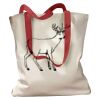 Canvas Tote with Contrasting Handles Thumbnail