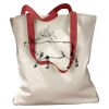 Canvas Tote with Contrasting Handles Thumbnail