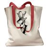 Canvas Tote with Contrasting Handles Thumbnail