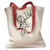 Canvas Tote with Contrasting Handles Thumbnail